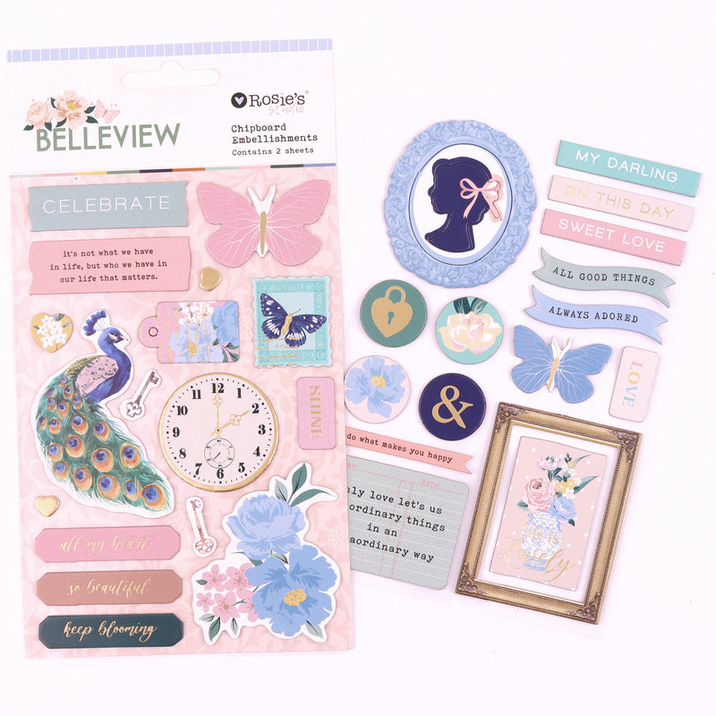 Belleview | Chipboard Embellishments