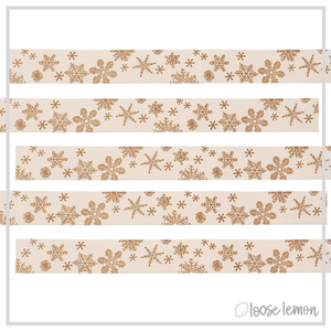 Rustic Ribbon x 1.8m (Snowflakes)