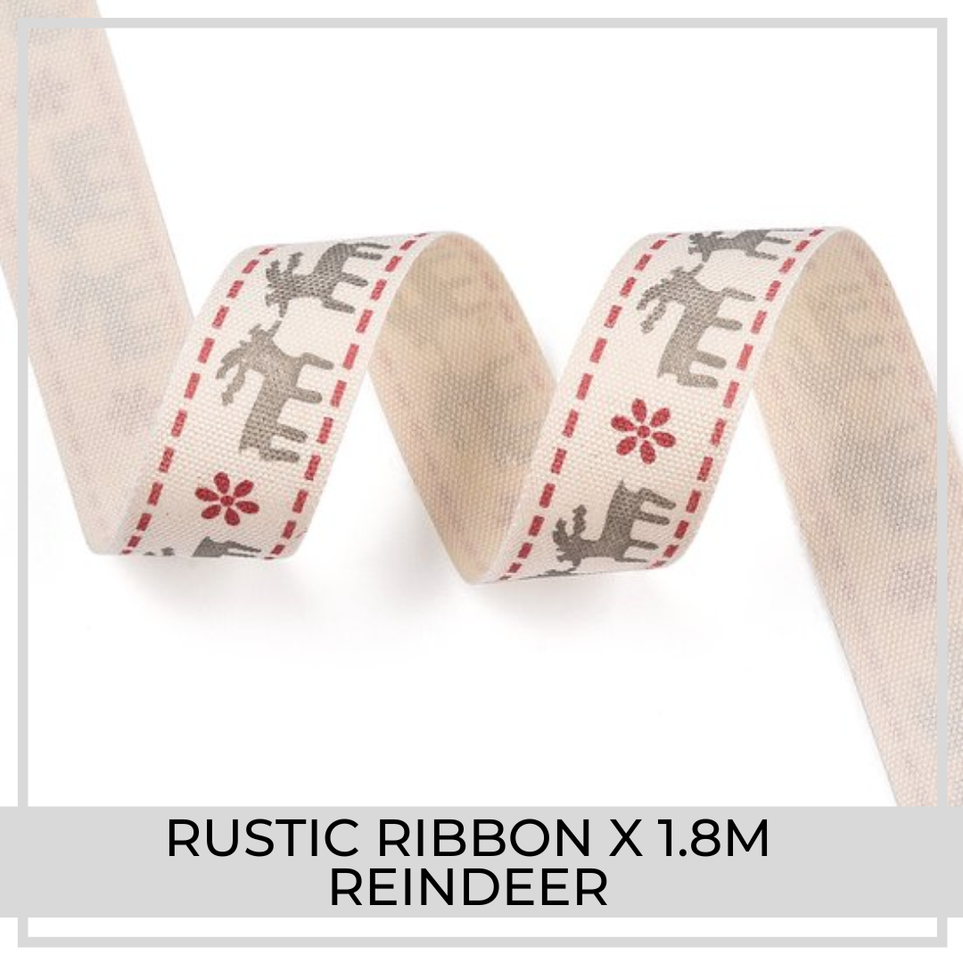 Rustic Ribbon x 1.8m (Reindeer)