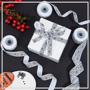 Halloween Ribbon x 3 Spools (Spider Web White)