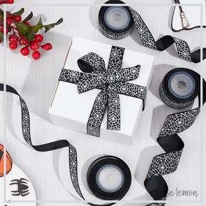 Halloween Ribbon x 3 Spools (Spider Web Black)