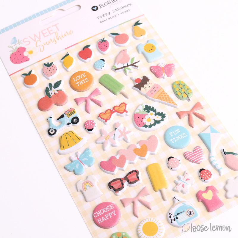 Sweet Sunshine | Mini Motif Puffy Stickers