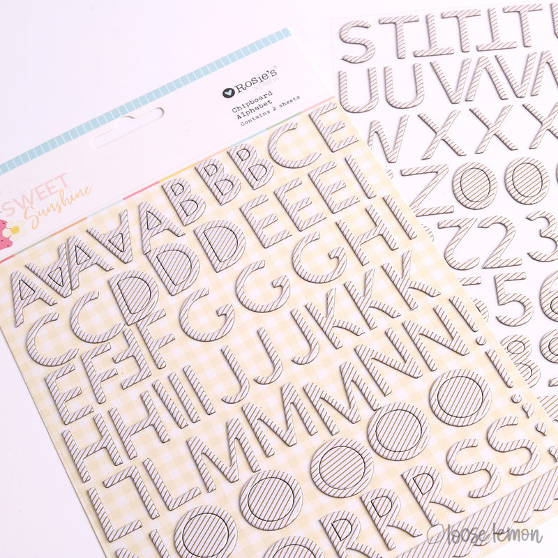 Sweet Sunshine | Chipboard Alphabet (2 Sheets)