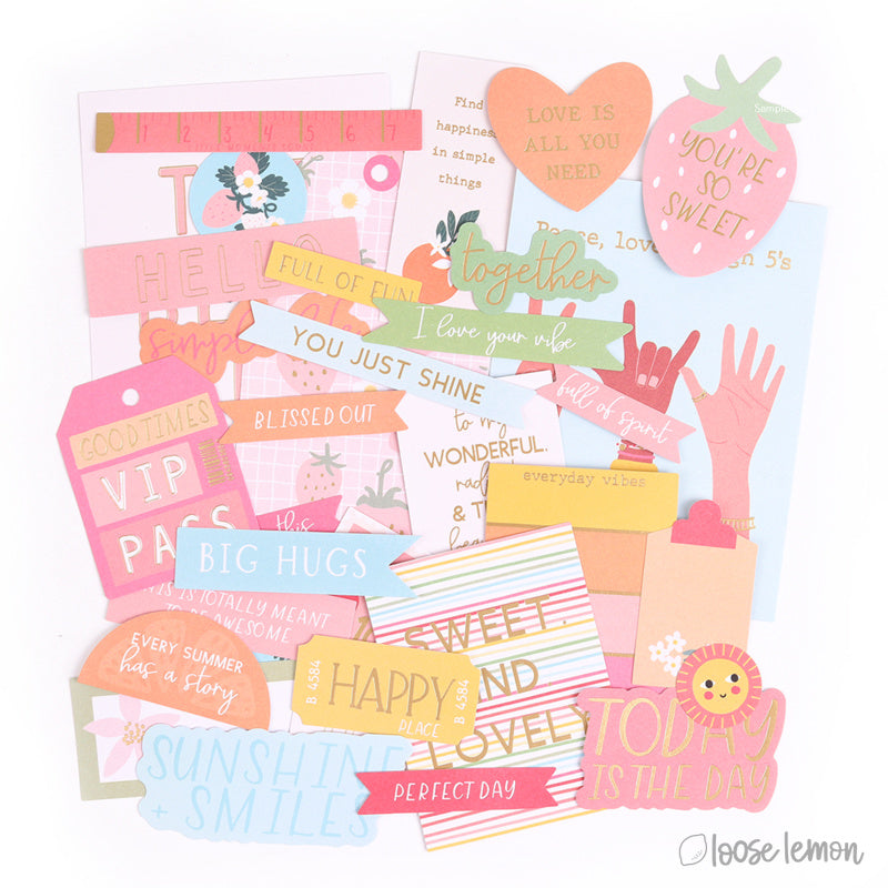Sweet Sunshine | Diecut Ephemera (182 Pieces) Sentiments