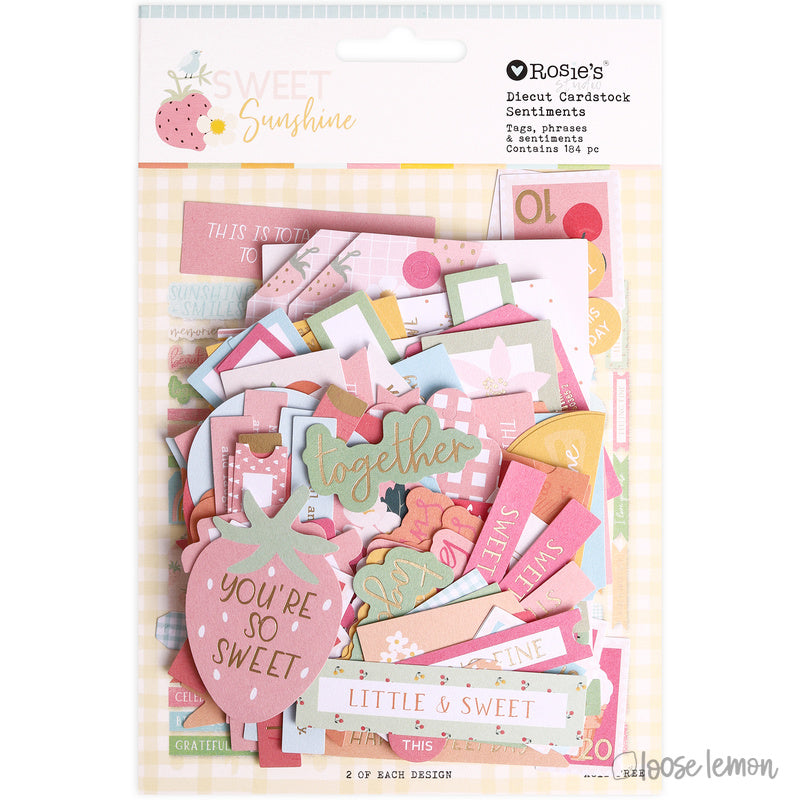 Sweet Sunshine | Diecut Ephemera (182 Pieces) Sentiments