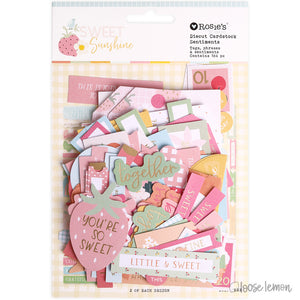 Sweet Sunshine | Diecut Ephemera (182 Pieces) Sentiments
