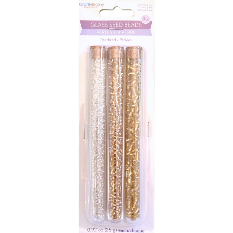 Craft Medley Glass Seed Beads (Metallic Pearlized)