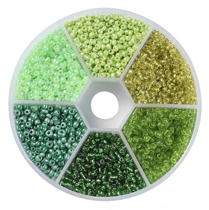2mm Glass Seed Beads | Green (60g)