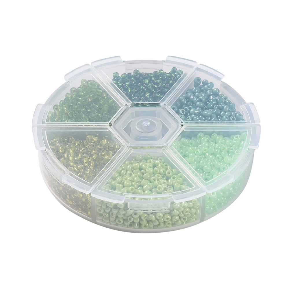 2mm Glass Seed Beads | Green (60g)