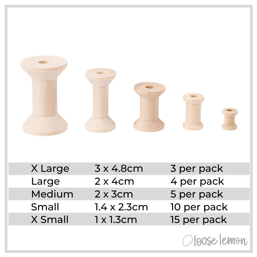 Wooden Spools (S) x 10 Pcs