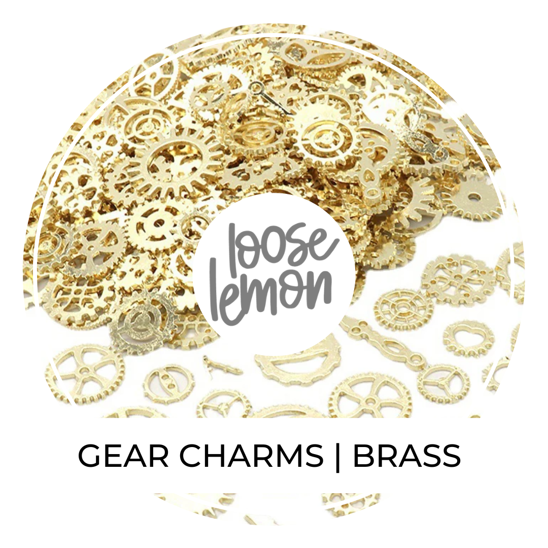 Cog & Gear Charms | Brass