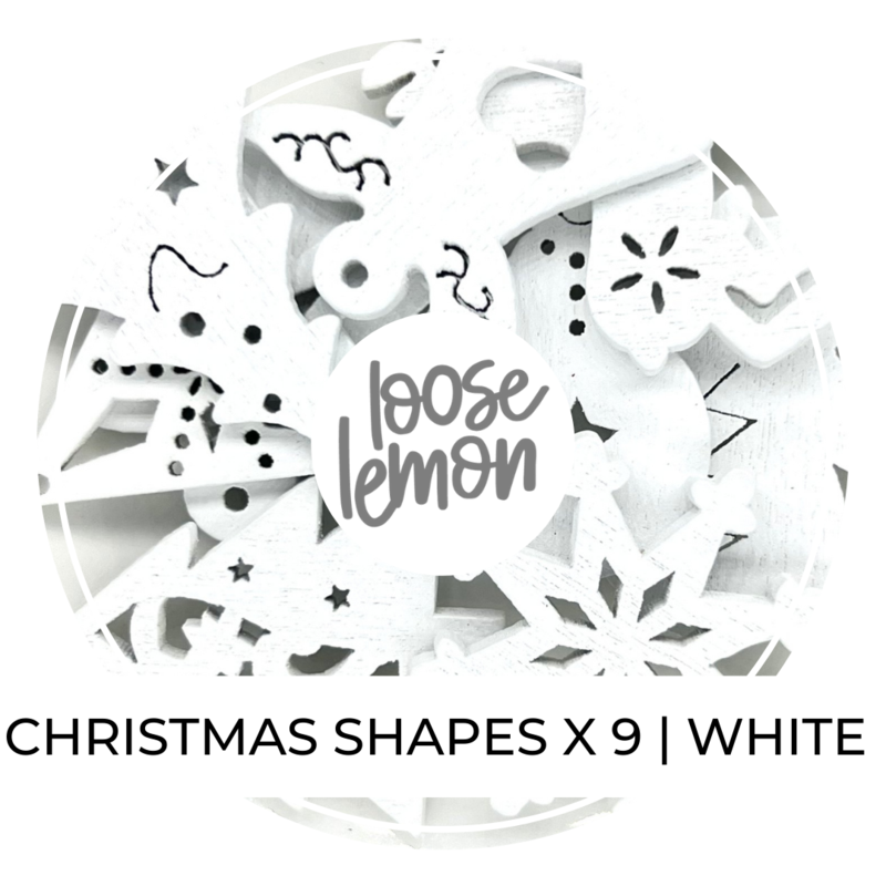 Christmas Shapes x 9 | White