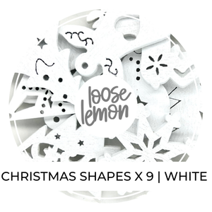 Christmas Shapes x 9 | White