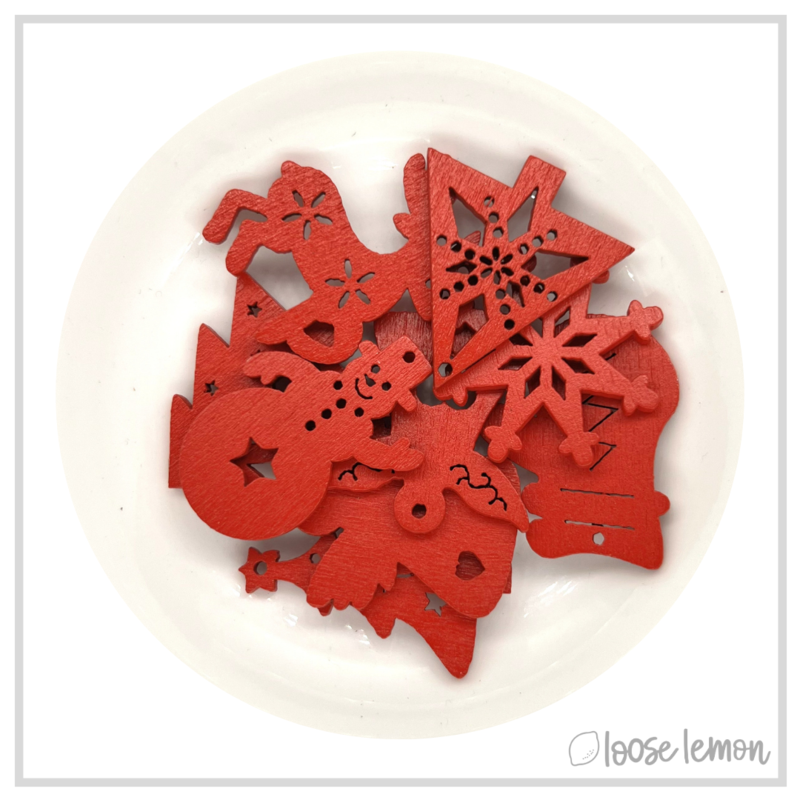 Christmas Shapes x 9 | Red
