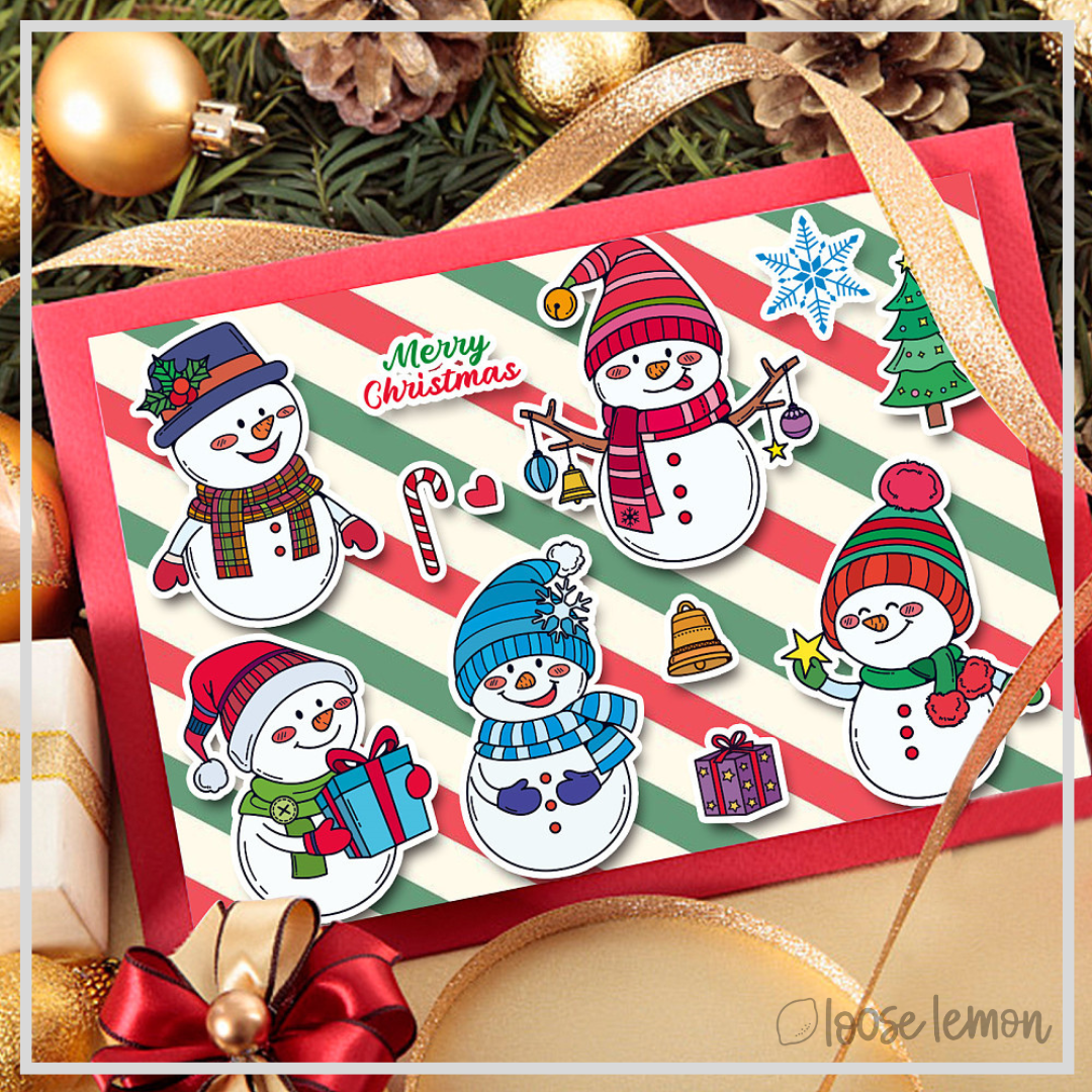 Christmas Acrylic Stamp | Christmas Snowmen