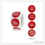 100 Modern Red Merry Christmas 1" Stickers/Seals