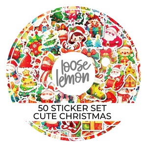 50 Sticker Set | Cute Christmas