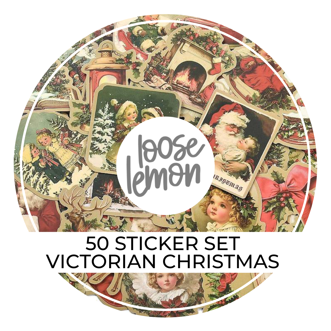 50 Sticker Set | Victorian Christmas