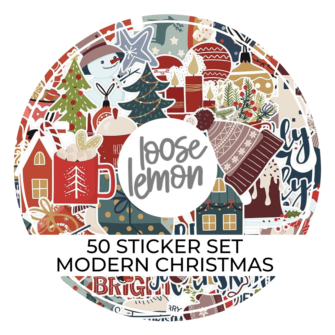 50 Sticker Set | Modern Christmas