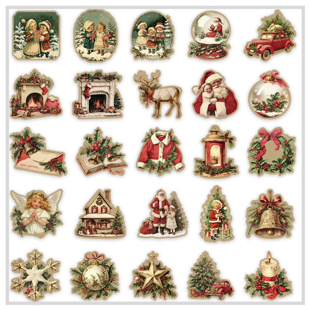 50 Sticker Set | Victorian Christmas