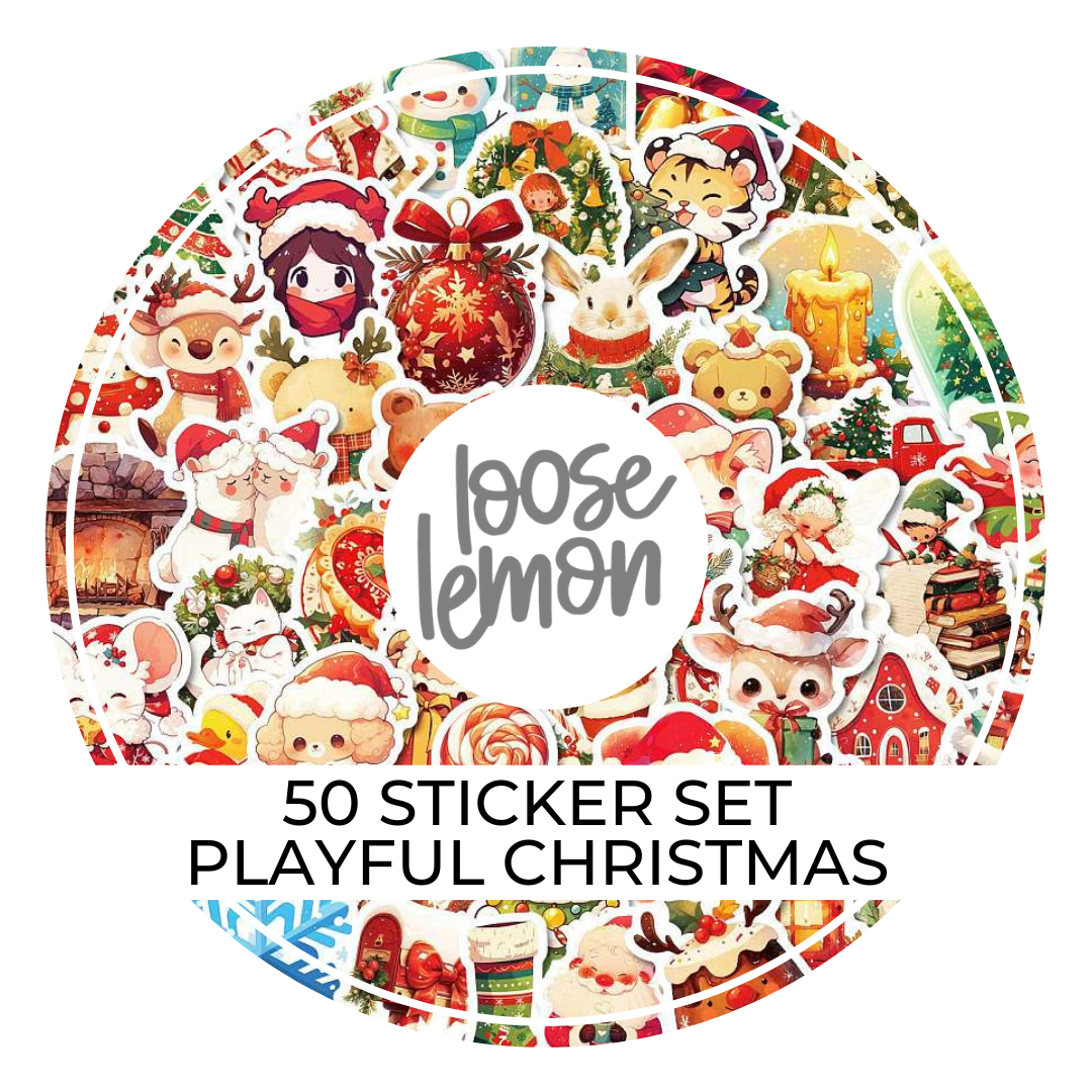50 Sticker Set | Playful Christmas