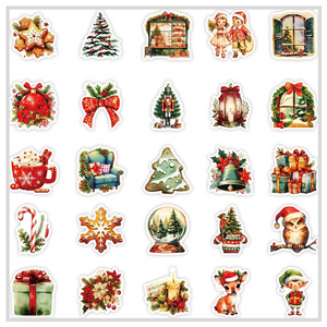 50 Sticker Set | Vintage Christmas