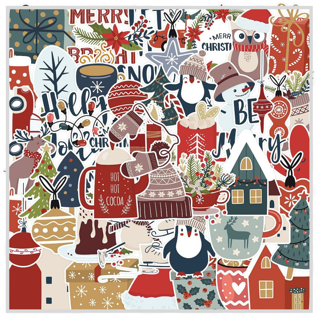 50 Sticker Set | Modern Christmas