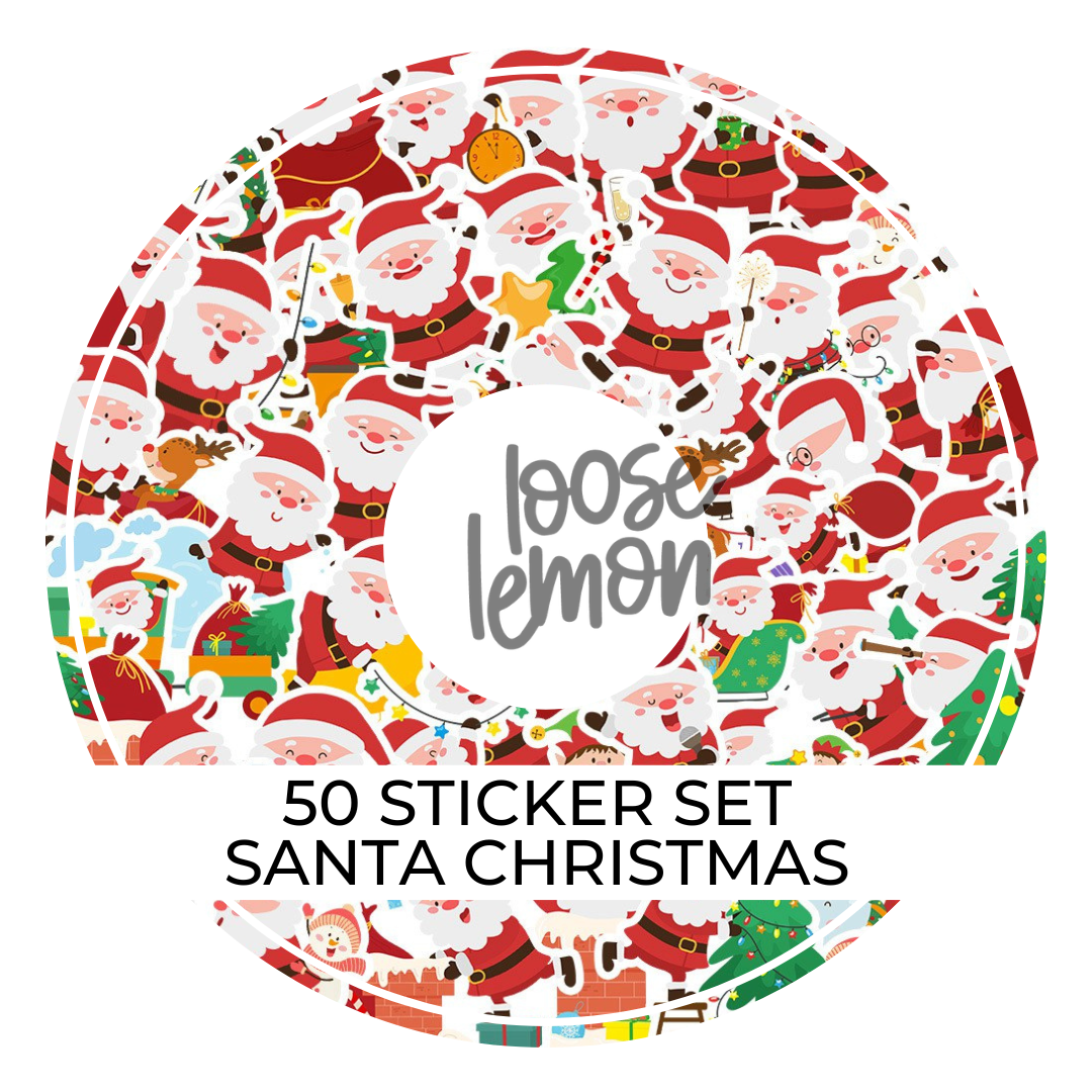 50 Sticker Set | Santa Christmas