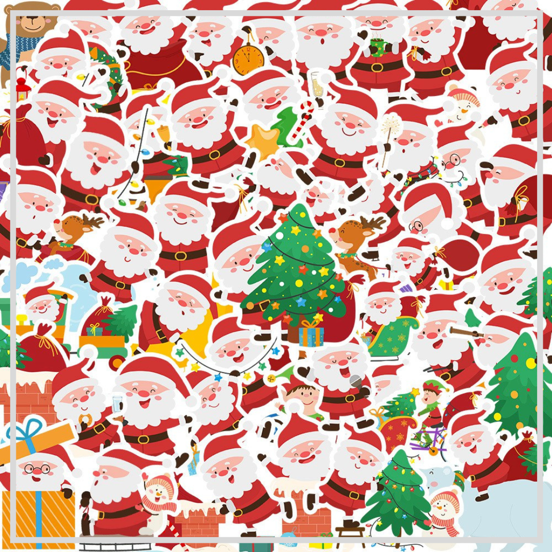 50 Sticker Set | Santa Christmas