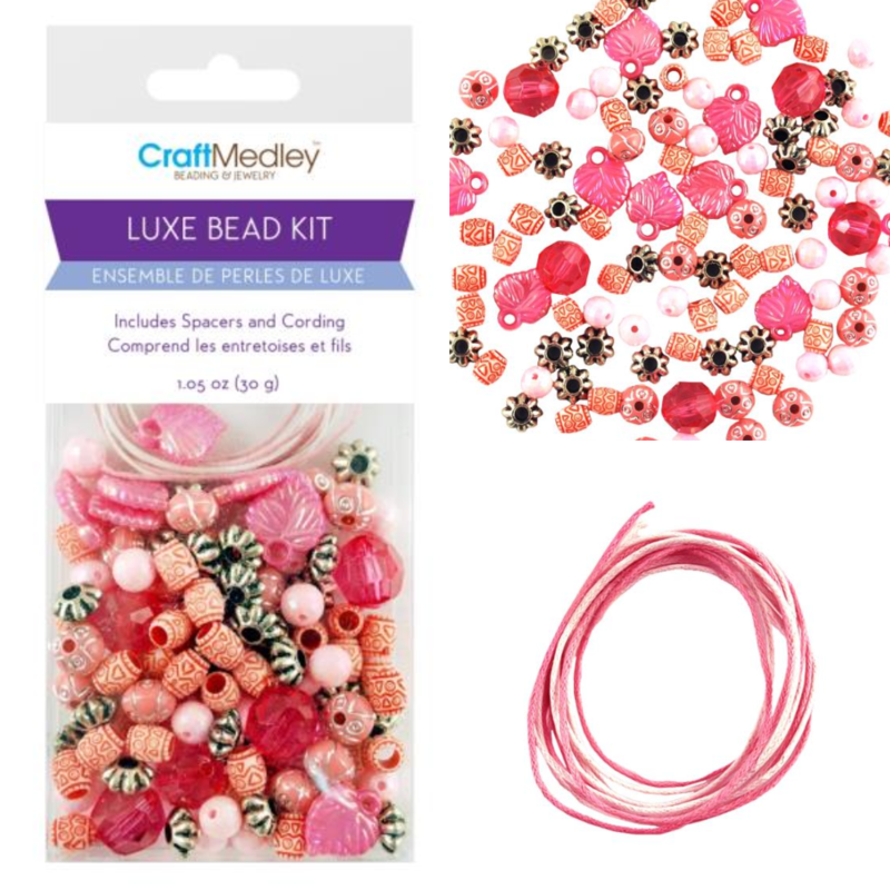Craft Medley Luxe Bead Kit | Pink