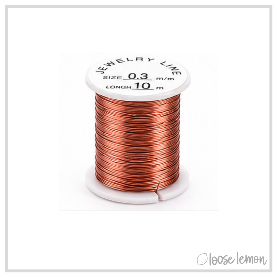 Set of 10 Copper Craft Wire (28ga) | 10M