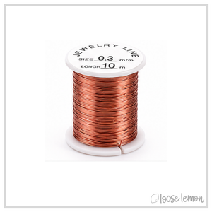 Set of 10 Copper Craft Wire (28ga) | 10M
