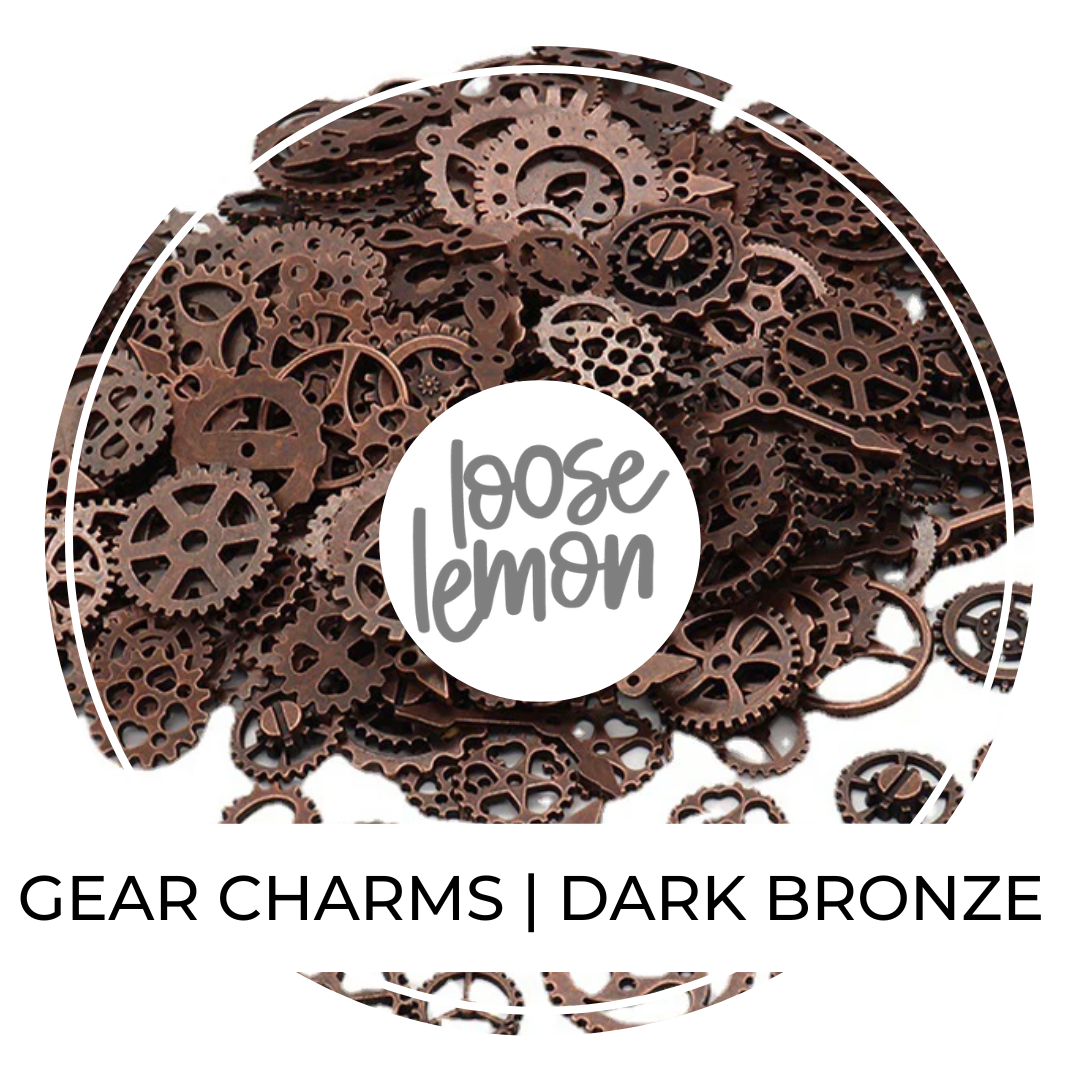 Cog & Gear Charms | Dark Bronze