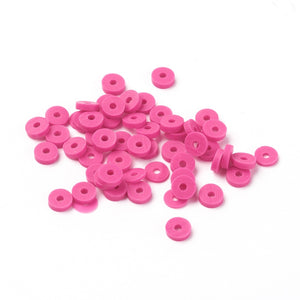 CLEARANCE 4mm Flat Beads | Bubblegum