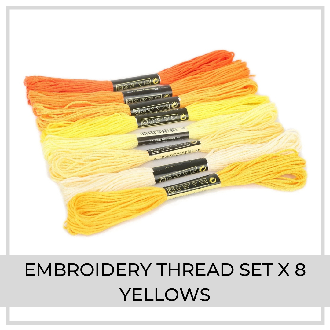 Embroidery Thread Set | 8 Pieces (Yellows)