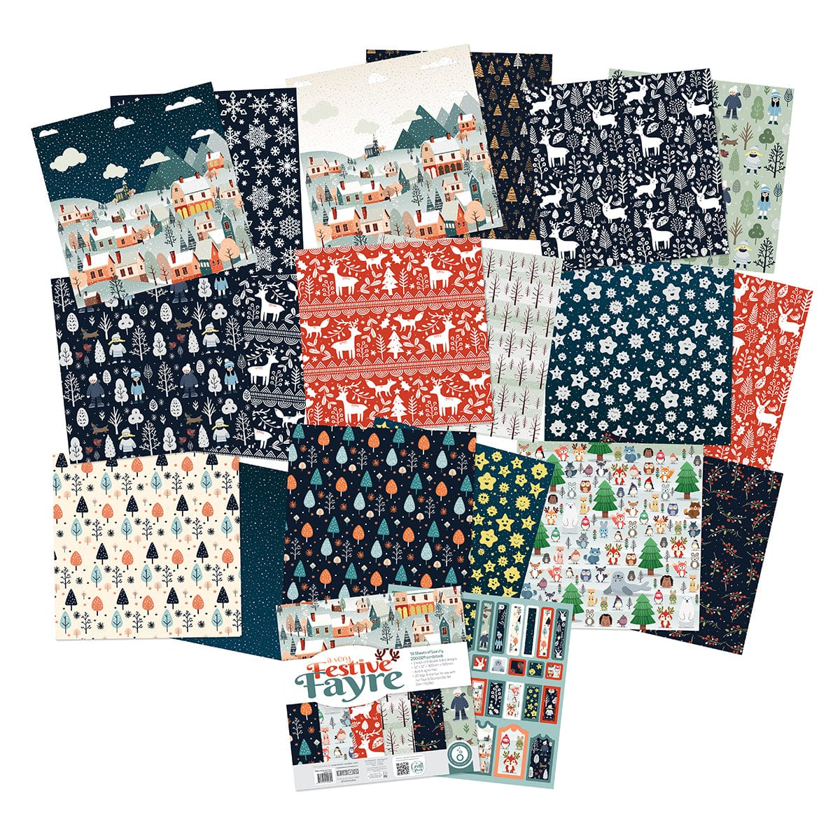 A Very Festive Fayre 12" x 12" Patterned Paper Pad (Tonic Studios 5555e)