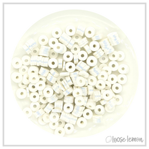 Flat Beads | Pearl White