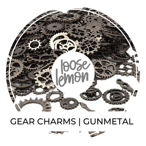 Cog & Gear Charms | Gunmetal