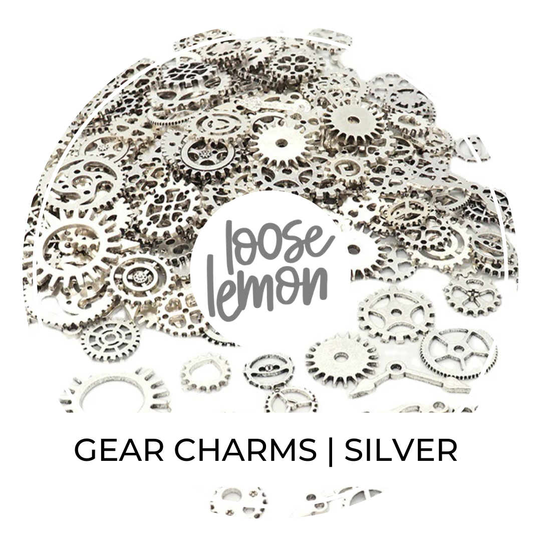 Cog & Gear Charms | Silver