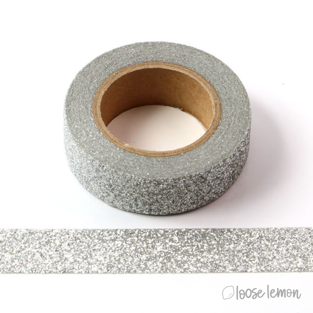 Clearance: Silver Large Glitter Washi Tape (5M)