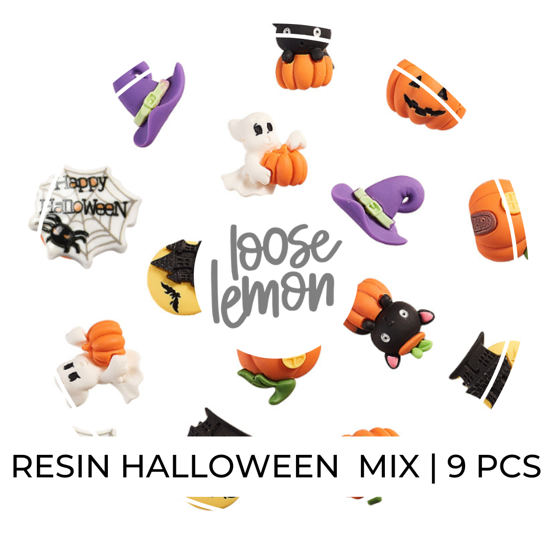 Halloween Resin Mix x 9 | Flatback