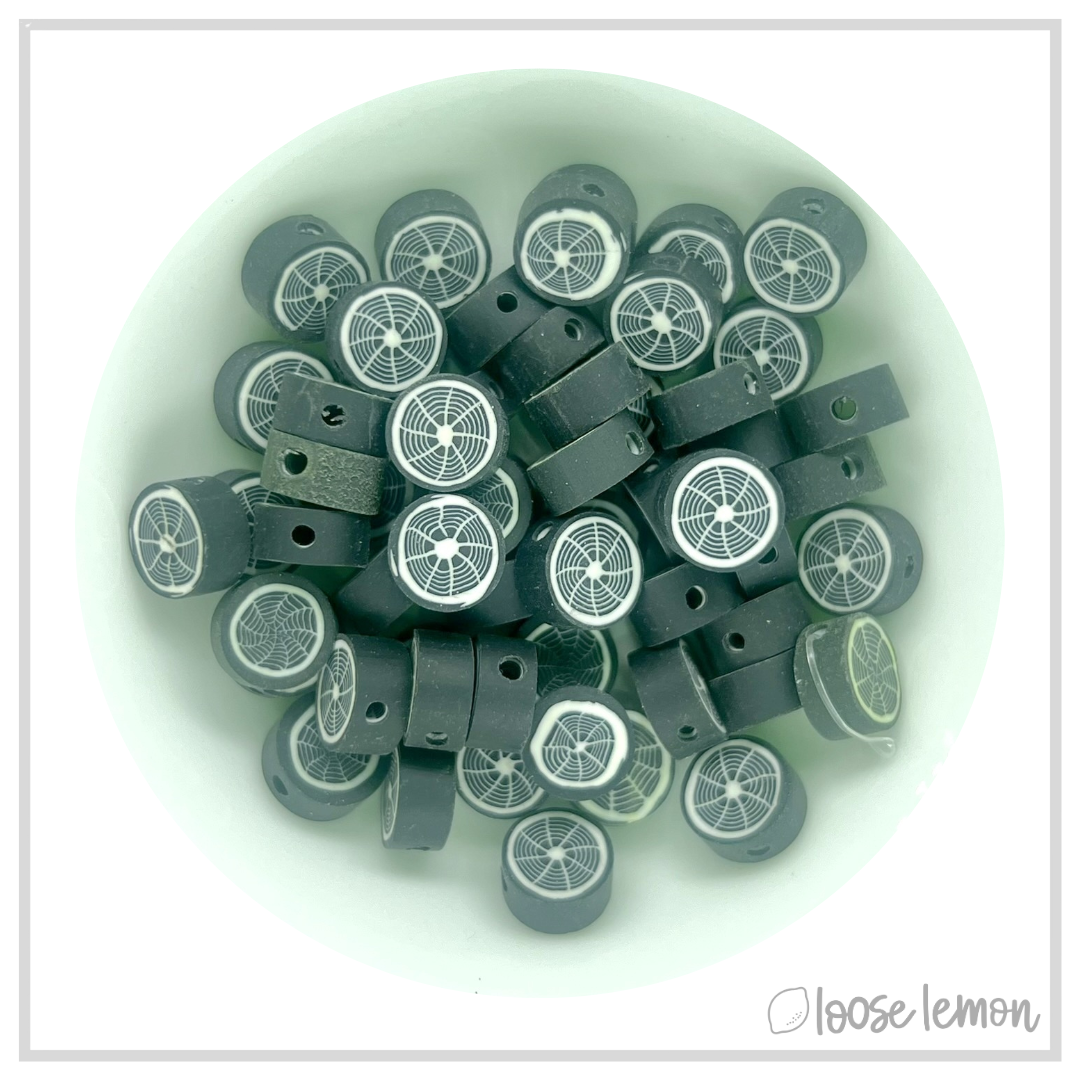 Feature Beads | Black Webs