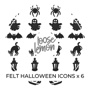 Large Halloween Felt Icons x 6