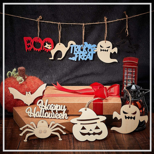 Large Halloween Wood Icons x 10