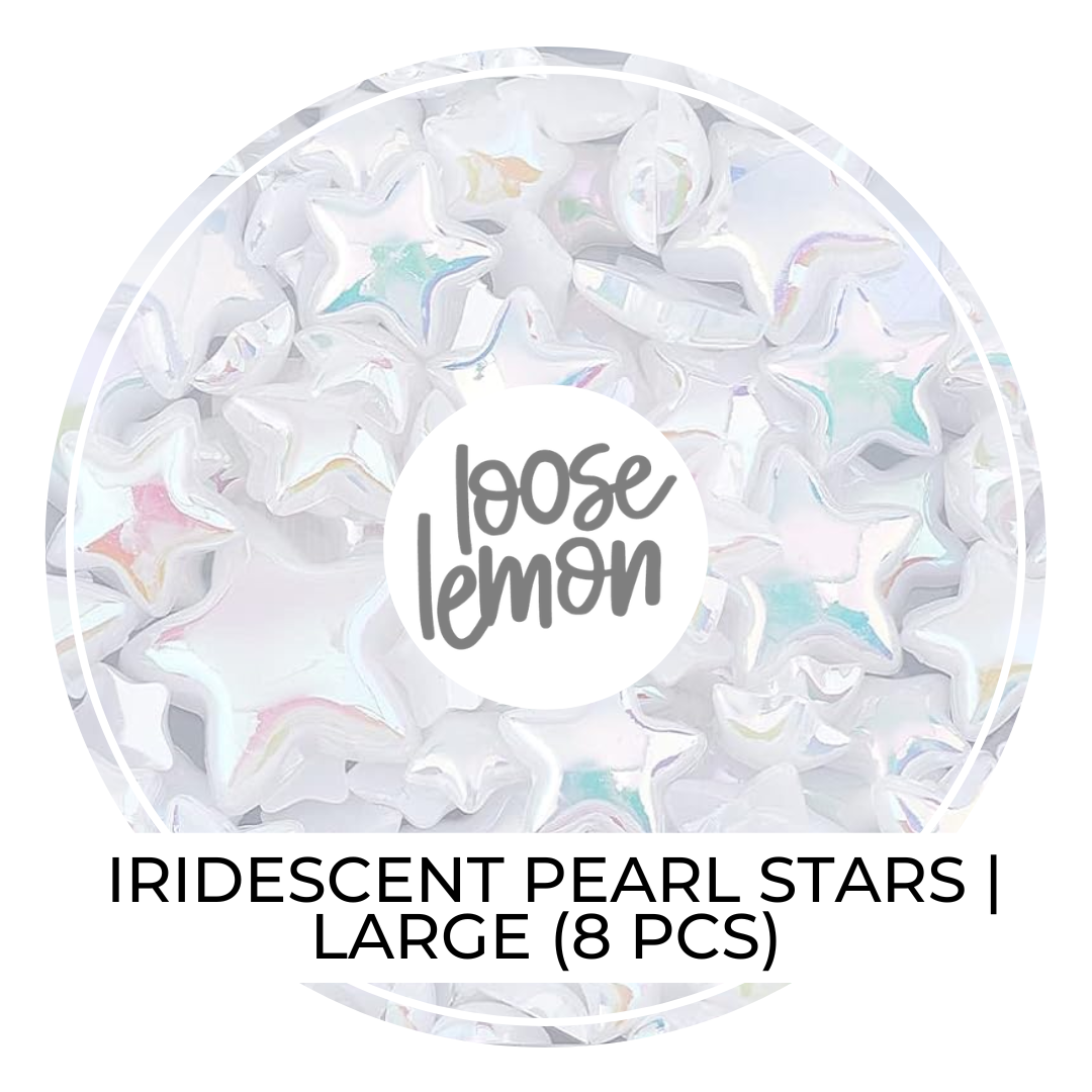 Iridescent Pearl Stars (Large x 8 pcs)