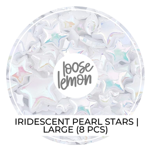 Iridescent Pearl Stars (Large x 8 pcs)