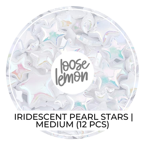 Iridescent Pearl Stars (Medium x 12 pcs)