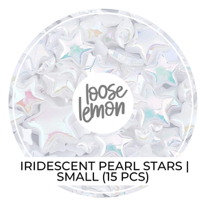 Iridescent Pearl Stars (Small x 15 pcs)