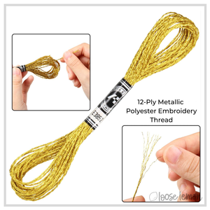 Gold Embroidery Thread  | 12 Ply X 8M