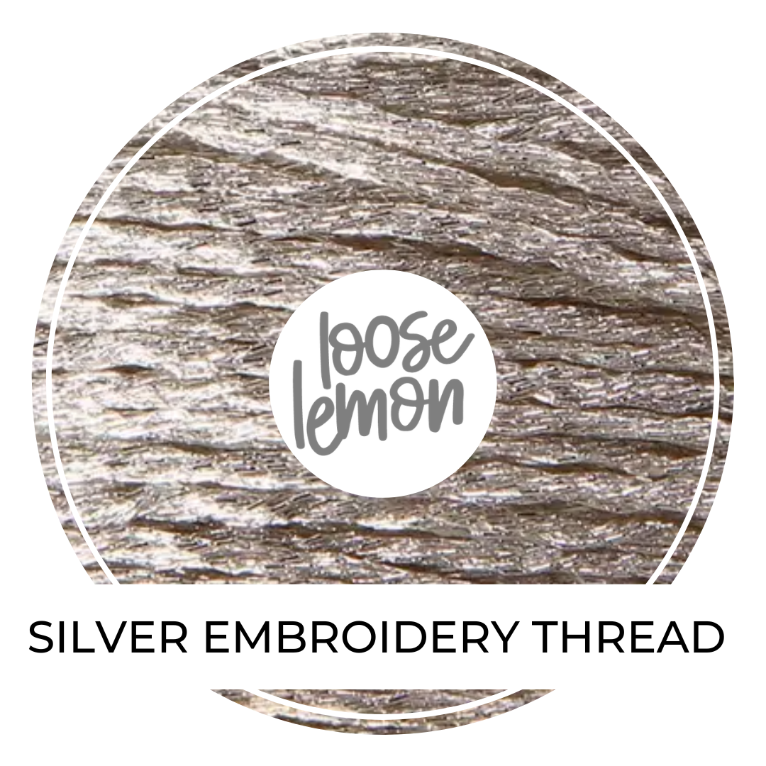 Silver Embroidery Thread  | 12 Ply X 8M
